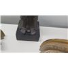 Image 8 : Qty 2 Curved Wall-Mount Shelves, Hourglass Sand Timer & Asian Praying Figure