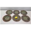 Image 2 : Qty 6 Decorative Multi-Colored Mossaic Plates 12" Dia.