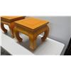 Image 8 : Qty 2 Lacquered Square Wood End Tables 16"W, 15" Tall