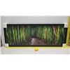 Image 8 : "Bamboo Dance" by Randy J. Braun, Photographic Image on Canvas 62 1/4" x 23 3/4", Black Beaded Frame