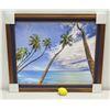 Image 2 : "Coconut Tree Twist" by Randy J. Braun, Solid Koa Deluxe Frame, Photographic Image on Canvas 35 3/4"