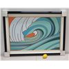 Image 2 : "Tavarua" by Odi, Giclee on Canvas 47 7/8" x 31 3/4", Black Lacquer Deluxe Frame