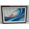 Image 1 : "Tavarua" by Odi, Giclee on Canvas 43 7/8" x 31 3/4", Black Lacquer Frame