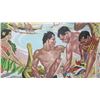 Image 11 : Large 96" x 48" "Festival of the Sea" by Eugene Savage, Giclee on Canvas, Frameless