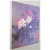 Image 1 : Qty 4 Unframed Prints: Pink & Purple Flowers 20" x 24"