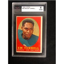 1958 TOPPS #42 EMLEN TUNNELL (8 NMM)