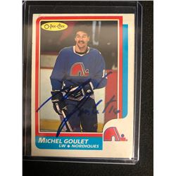 MICHEL GOULET SIGNED UPPER DECK HOCKEY CARD