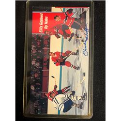 CHARLIE HODGE SIGNED VINTAGE HOCKEY CARD