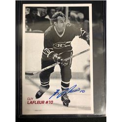 GUY LAFLEUR SIGNED HOCKEY CARD