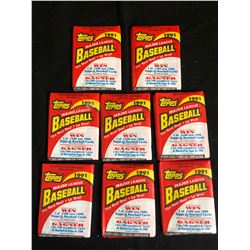 1991 TOPPS BASEBALL WAX PACKS LOT