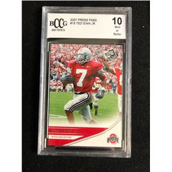 2007 PRESS PASS #15 TED GINN JR. (10 MINT OR BETTER)