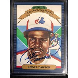 ANDRE DAWSON SIGNED 1985 LEAF-DONRUSS BASEBALL CARD