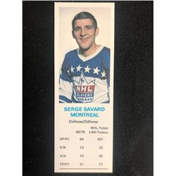 1970-71 Dad's Cookies SERGE SAVARD NHL Players Association