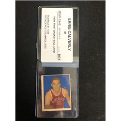 1948 BOWMAN #1 ERNIE CALVERLY (ESTIMTED GRADE 3) **VERY FIRST BASKETBALL CARD**