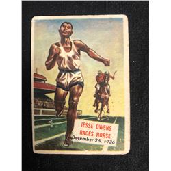 1954 Topps Scoop - #128 Jesse Owens Outruns Horse