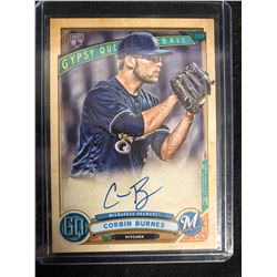 CORBIN BURNES SIGNED 2019 TOPPS GYPSY QUEEN BASEBALL CARD