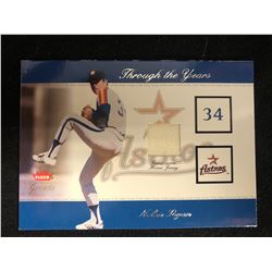 2002 FLEER NOLAN RYAN THROUGH THE YEARS GAME WORN JERSEY CARD