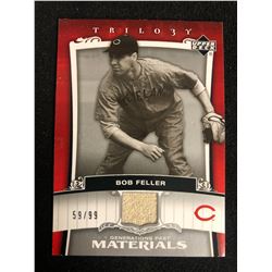 2005 UPPER DECK #PA-BF BOB FELLER GAME WORN JERSEY CARD (59/99)