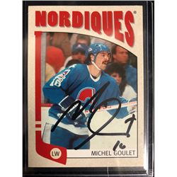 MICHEL GOULET SIGNED NORDIQUES HOCKEY CARD