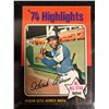 Image 1 : 1975 TOPPS #1 BASEBALL EXTRA (HANK AARON SETS ALL-TIME HOMER MARK)