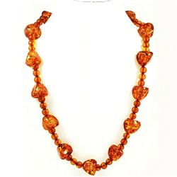 BALTIC AMBER GEMSTONE HANDMADE NECKLACE