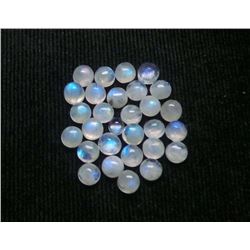 BLUE FIRE RAINBOW MOONSTONE 4 MM ROUND CABOCHON LOOSE GEMSTONE 100 PIECES LOT