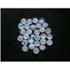 Image 1 : BLUE FIRE RAINBOW MOONSTONE 4 MM ROUND CABOCHON LOOSE GEMSTONE 100 PIECES LOT