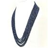 Image 2 : BLUE SAPPHIRE FACETED BEADS NECKLACE 295 CT, 10 STRAND