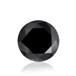 IGITL Cert. Natural Round Black Diamond 1.52 Cts