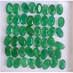 Natural Emerald 5x3 MM Oval Cut Green Loose Untreated Gemstone 100 Pieces Lot