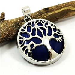 LAPIS LAZULI GEMSTONE TREE OF LIFE DESIGN PENDANT