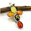 Image 1 : BALTIC AMBER GEMSTONE CROSS CHARM PENDANT