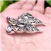 Image 5 : Multi Gemstone Butterfly 92.5 Sterling Silver Pendant