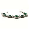 Image 3 : MALACHITE GEMSTONE SILVER PLATED BRACELET
