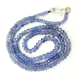 TANZANITE FACETED ROUND BEADS NECKLACE