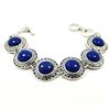 Image 1 : LAPIS LAZULI GEMSTONE SILVER PLATED BRACELET