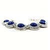 Image 3 : LAPIS LAZULI GEMSTONE SILVER PLATED BRACELET