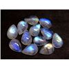Image 3 : BLUE FIRE RAINBOW MOONSTONE 9X6 MM PEAR CABOCHON LOOSE GEMSTONE 50 PIECES LOT