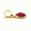 Image 3 : NATURAL PINK RUBY GEMSTONE 14 KT YELLOW GOLD HANDMADE PENDANT JEWELRY