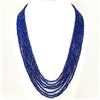 Image 1 : LAPIS LAZULI FACETED BEADS NECKLACE 279 CT, 7 STRAND