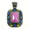 Image 2 : AMETYHST GEMSTONE ANTIQUE DESIGN PENDANT