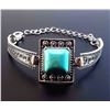 Image 1 : Turquoise Gemstone Silver Plated Handmade Bracelet