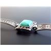Image 3 : Turquoise Gemstone Silver Plated Handmade Bracelet