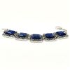 Image 2 : LAPIS LAZULI GEMSTONE SILVER PLATED BRACELET