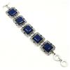 Image 3 : LAPIS LAZULI GEMSTONE SILVER PLATED BRACELET