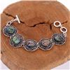 Image 1 : ABALONE SHELL GEMSTONE SILVER PLATED HANDMADE BRACELET