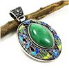 Image 1 : JADEITE GEMSTONE ANTIQUE DESIGN PENDANT