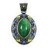 Image 2 : JADEITE GEMSTONE ANTIQUE DESIGN PENDANT