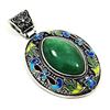 Image 3 : JADEITE GEMSTONE ANTIQUE DESIGN PENDANT