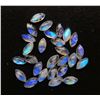 Image 2 : BLUE FIRE RAINBOW MOONSTONE 6X12 MM MARQUISE CABOCHON LOOSE GEMSTONE 25 PIECES LOT
